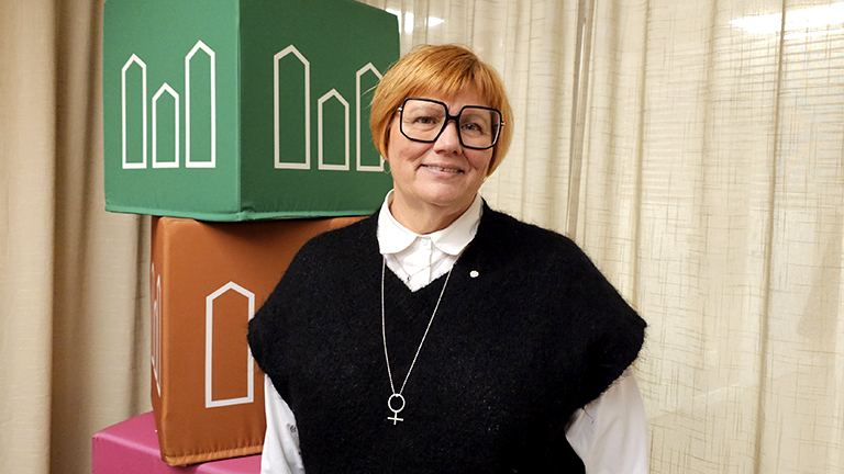 Anna Frisk, Mitthems ordförande. Foto.