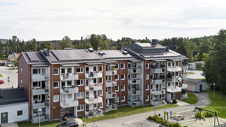 På vårt hus i Njurundabommen finns solceller som försörjer huset med energi. Foto.